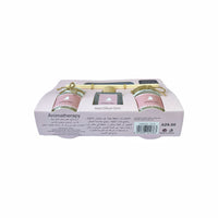 Aromatherapy gift set featuring reed diffuser bottle and two 60g scented candles