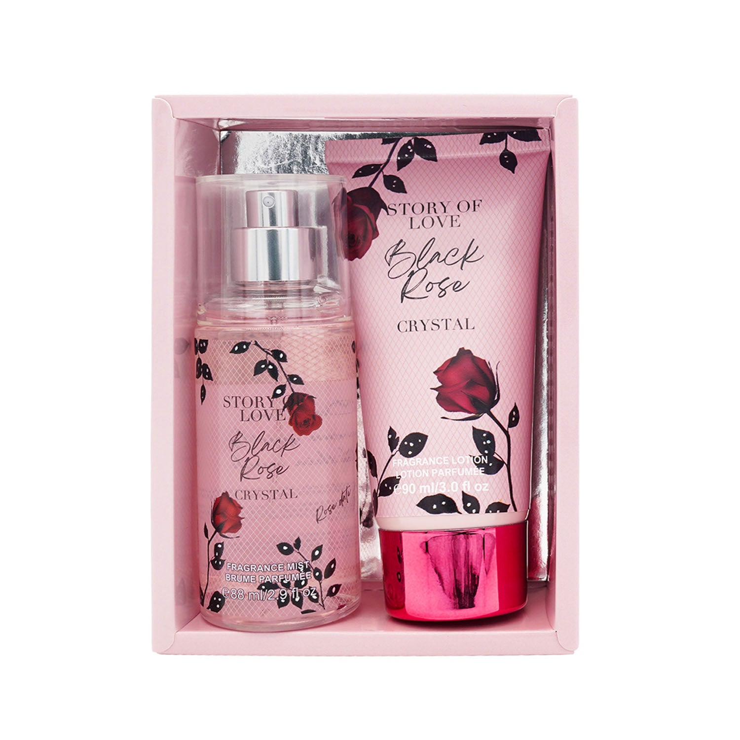 Story of Love Black Rose Crystal Set - Fragrance Mist & Perfumed Lotion 3