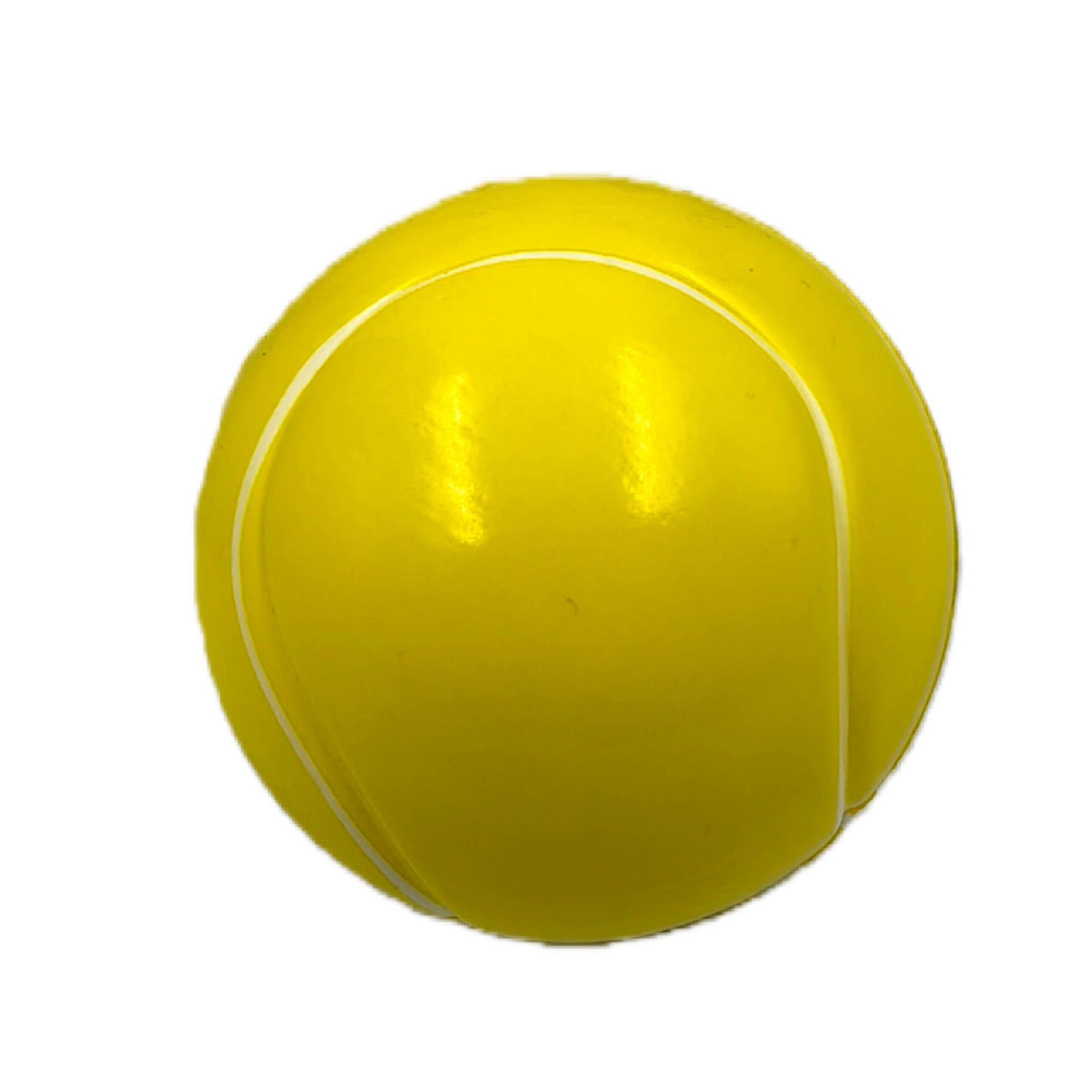 Yellow bouncy ball with smooth glossy surface
