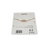 Gold-tone Bracelet with Pearls and Clear Beads