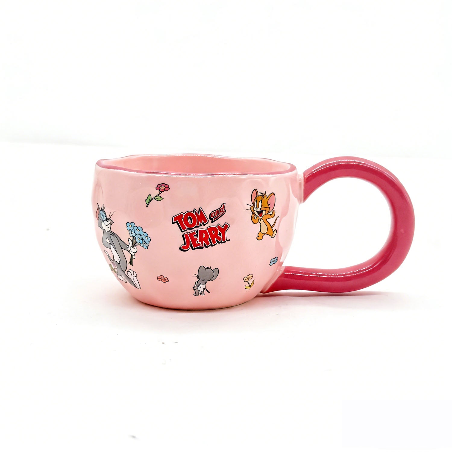 Ceramic cup Tom and Jerry Pink for Kids 3