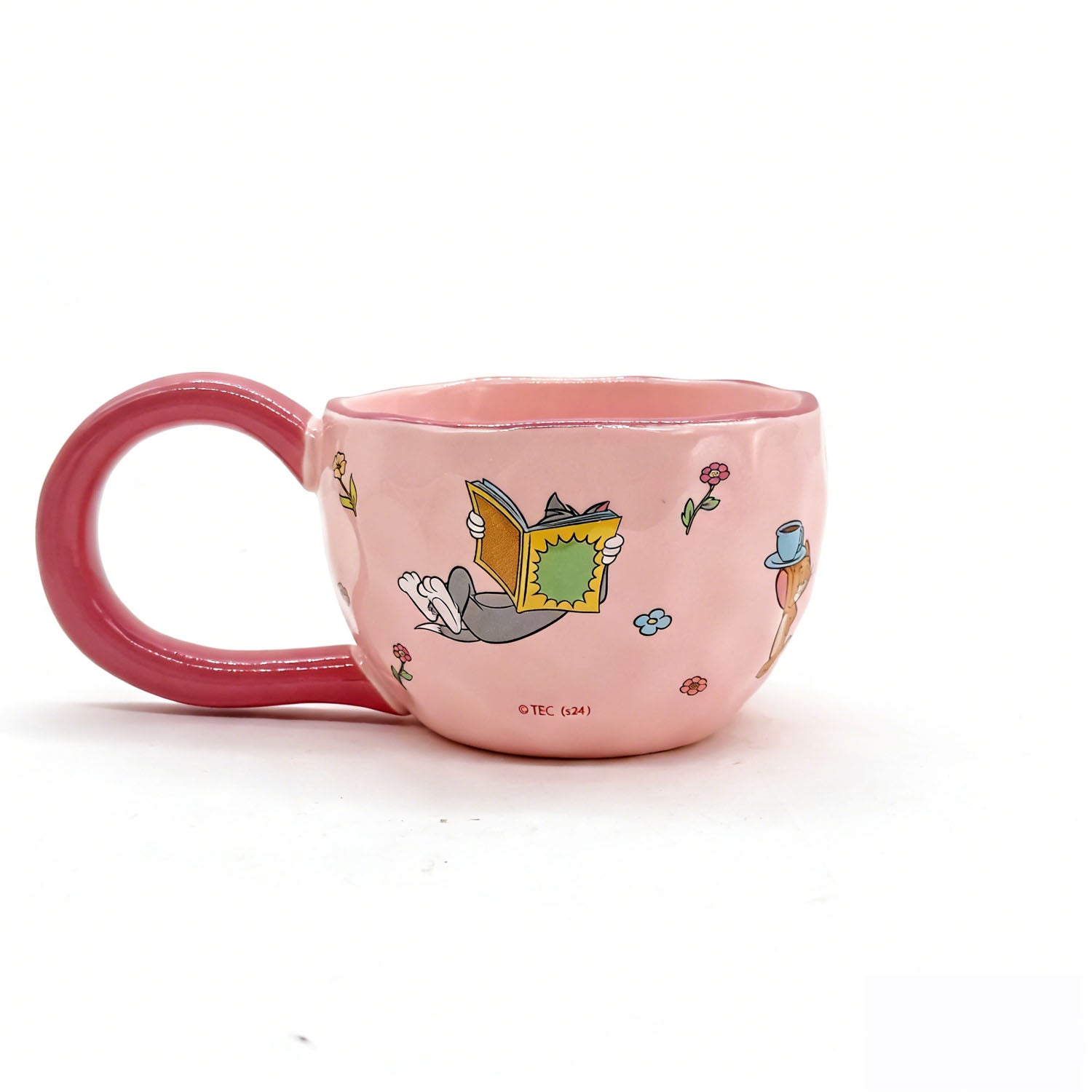 Ceramic cup Tom and Jerry Pink for Kids 1