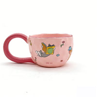 Ceramic cup Tom and Jerry Pink for Kids 1