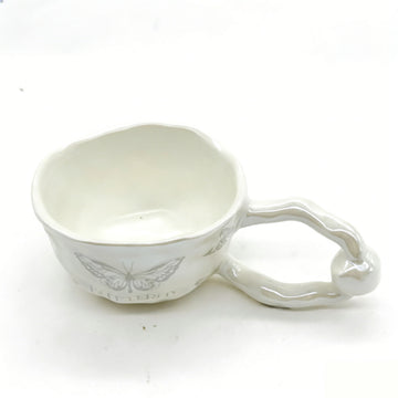 Ceramic cup with Elegant Butterfly Design 1