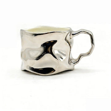 Ceramic Cup with Modern Wavy Design 1