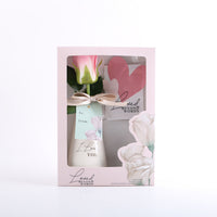 Ceramic Vase Gift Set with Artificial Flower and Greeting Card 1