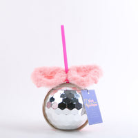 Disco Ball Tumbler with pink glasses set