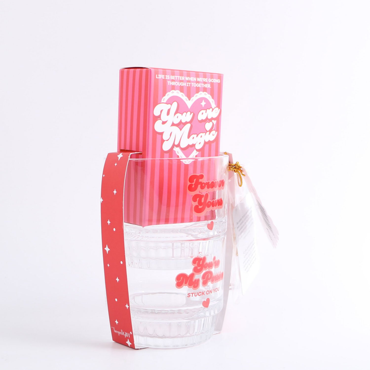 Love Cups of Two set: 2 glasses with card wrap