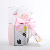 Sheep Mug with Gift Box and Pink Bow 3