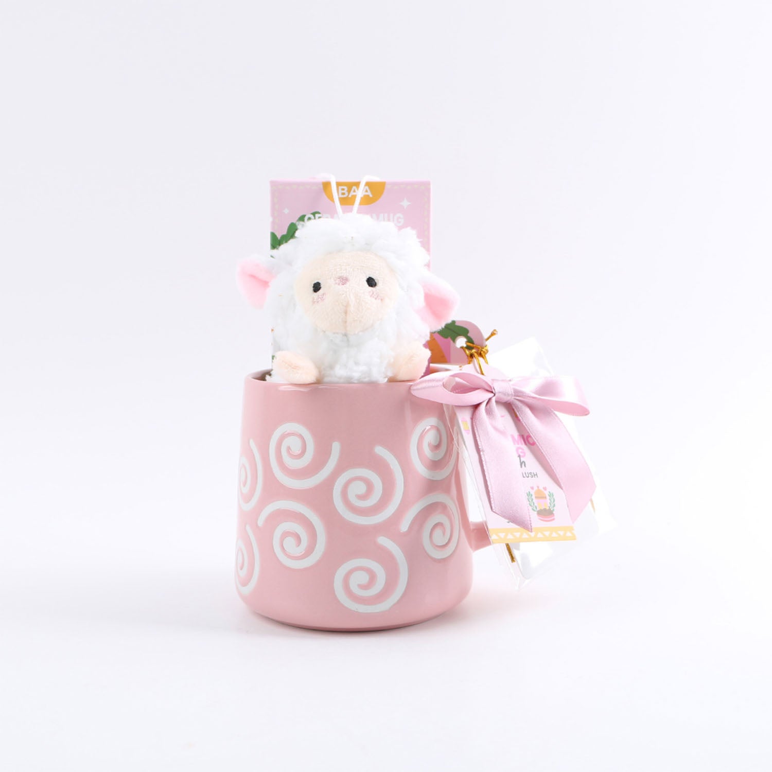 Ceramic cup gift set with cute plush 1
