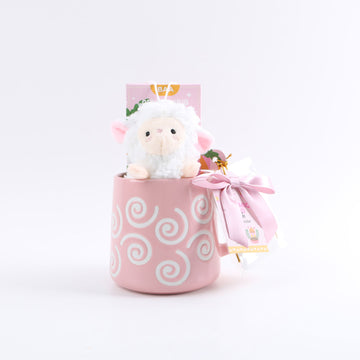 Ceramic cup gift set with cute plush 1