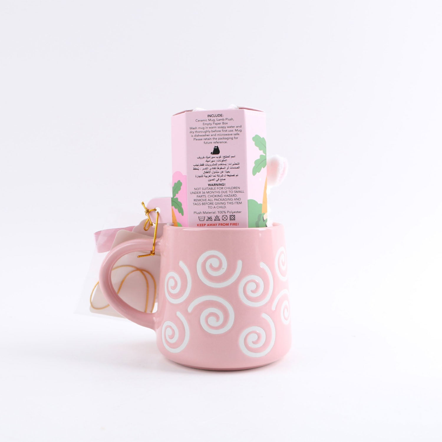 Ceramic cup gift set with cute plush 5