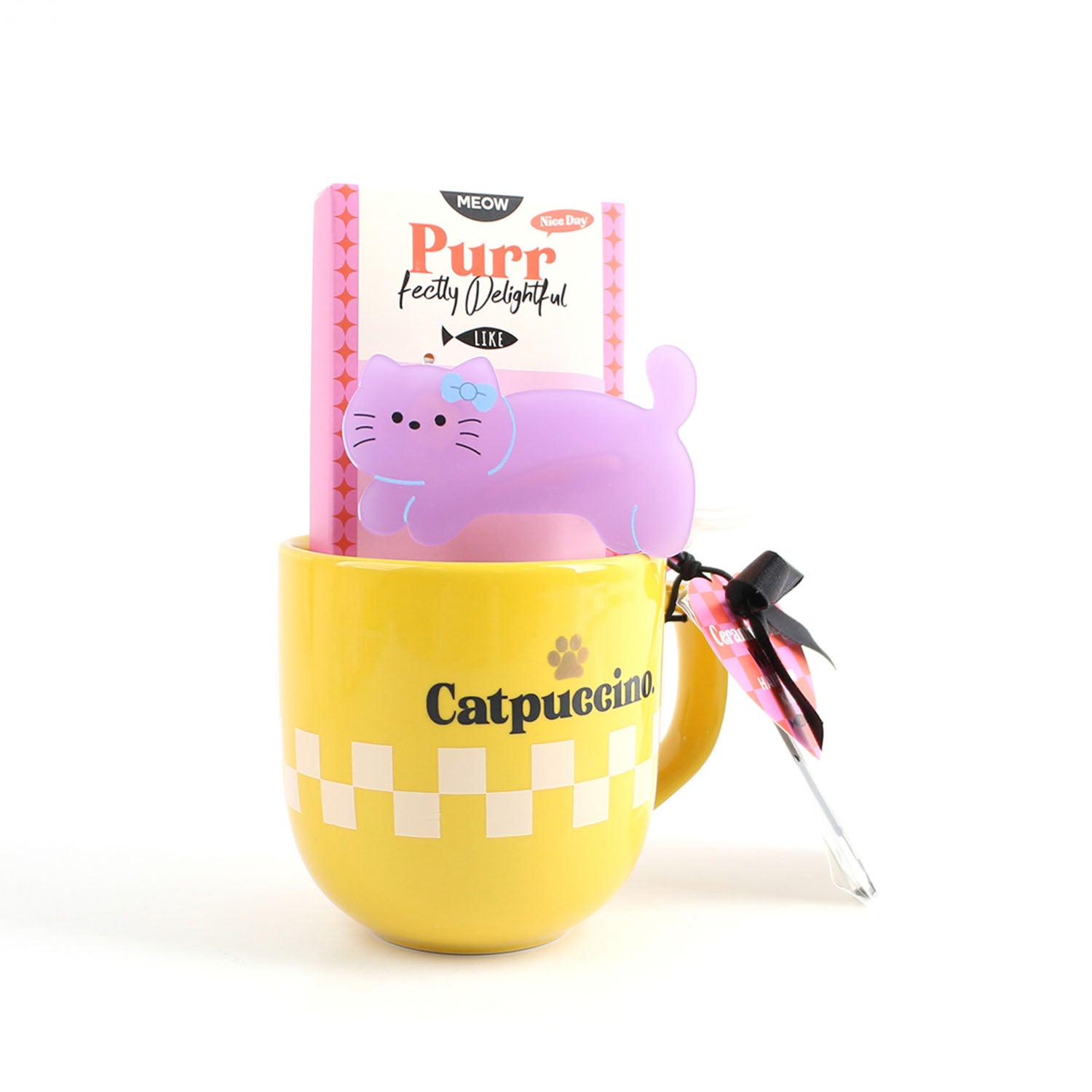 Ceramic cup Catpuccino Gift Set with Cat Design 3