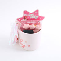 Pink Star Hair Clip Accessory Mug Set 1