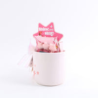 Pink Star Hair Clip Accessory Mug Set 3