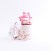 Pink Star Hair Clip Accessory Mug Set 4