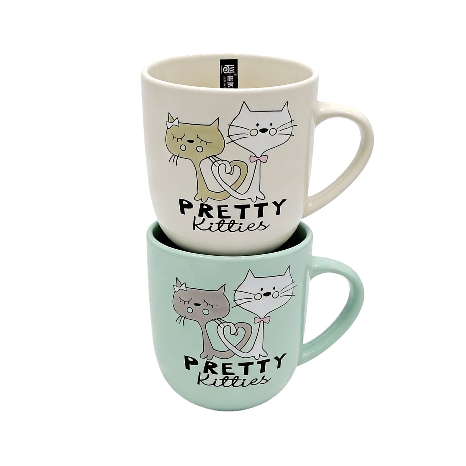Ceramic cup with Pretty Kitties design 2