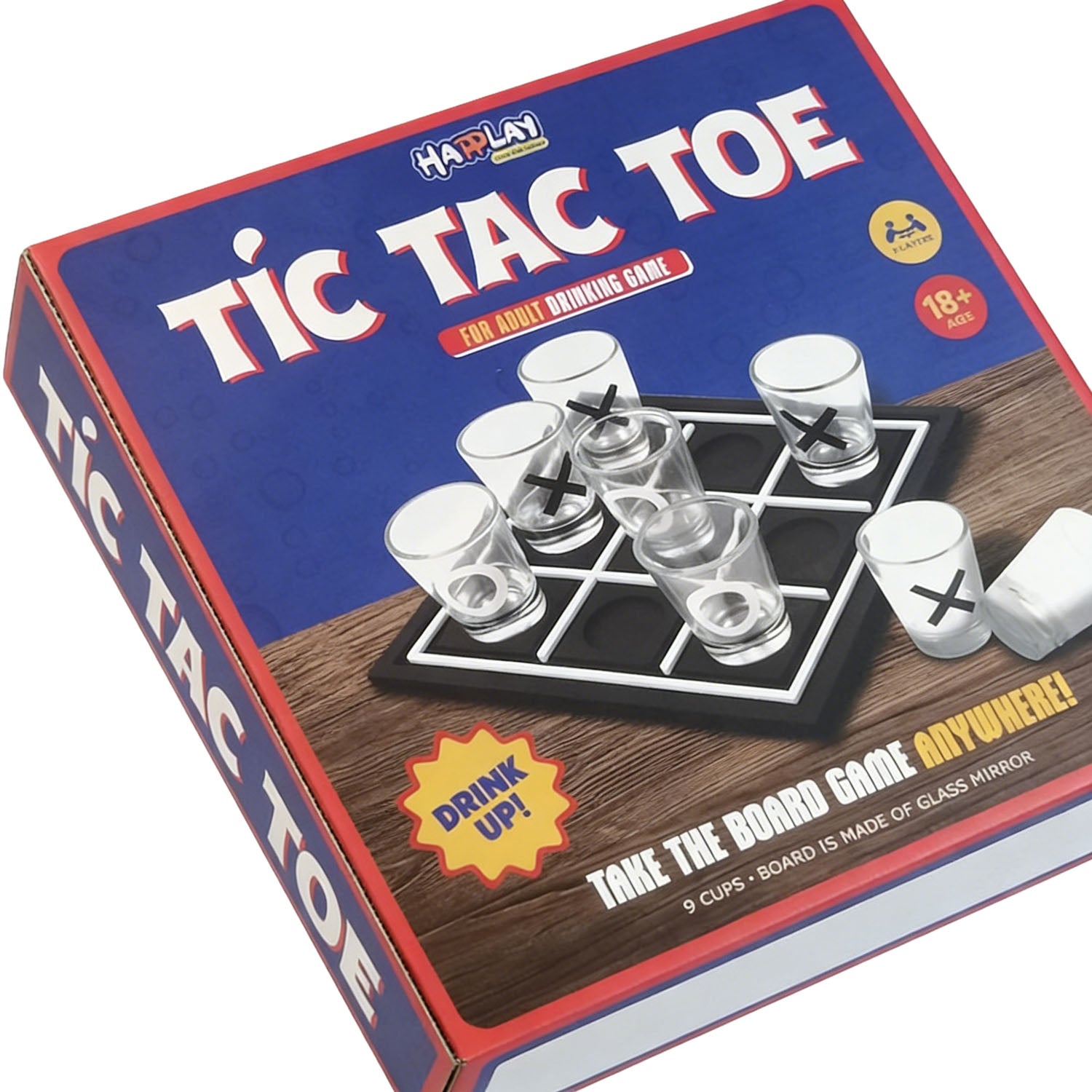 Adult Tic Tac Toe Drinking Game with Glass Shot Cups 4