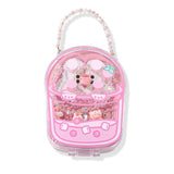 Transparent Cartoon Design Handbag with Sparkling Beads 4
