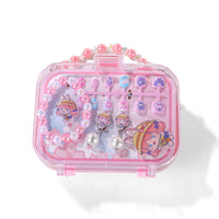 Pink Cartoon Design Makeup Kit with Accessories Bag 5