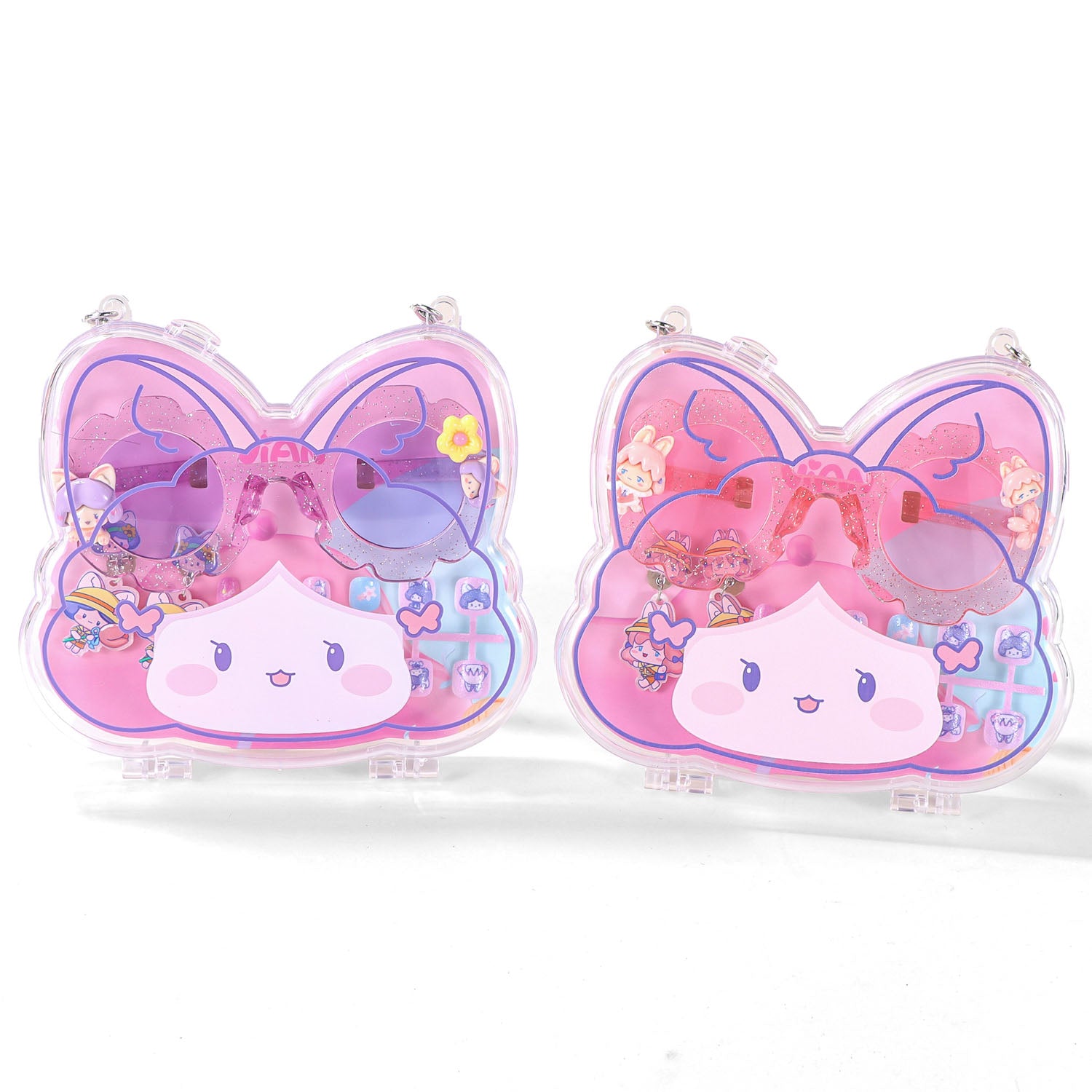 Kids Accessory Set with Bunny-Shaped Sunglasses Case 3