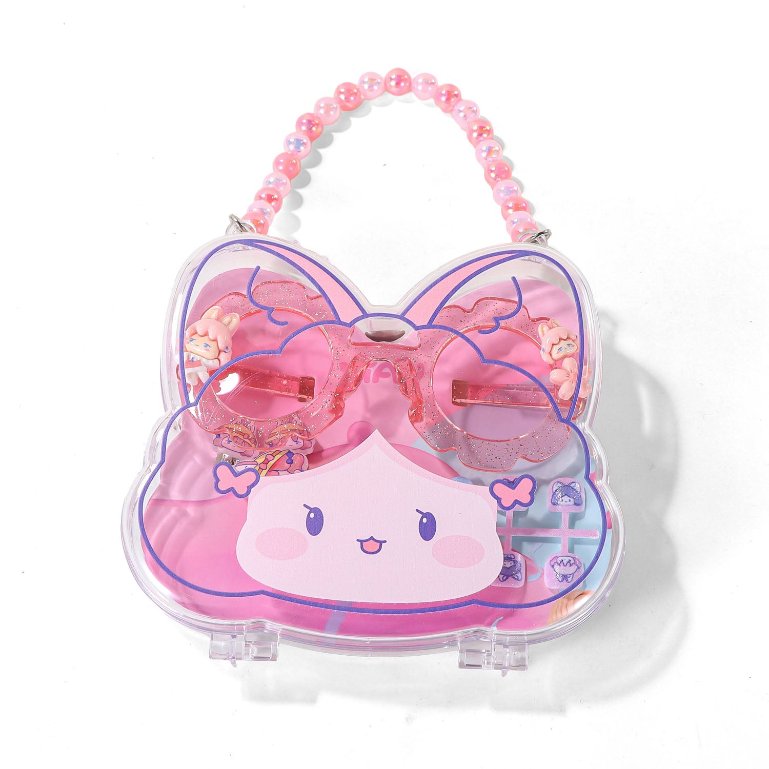 Kids Accessory Set with Bunny-Shaped Sunglasses Case 5