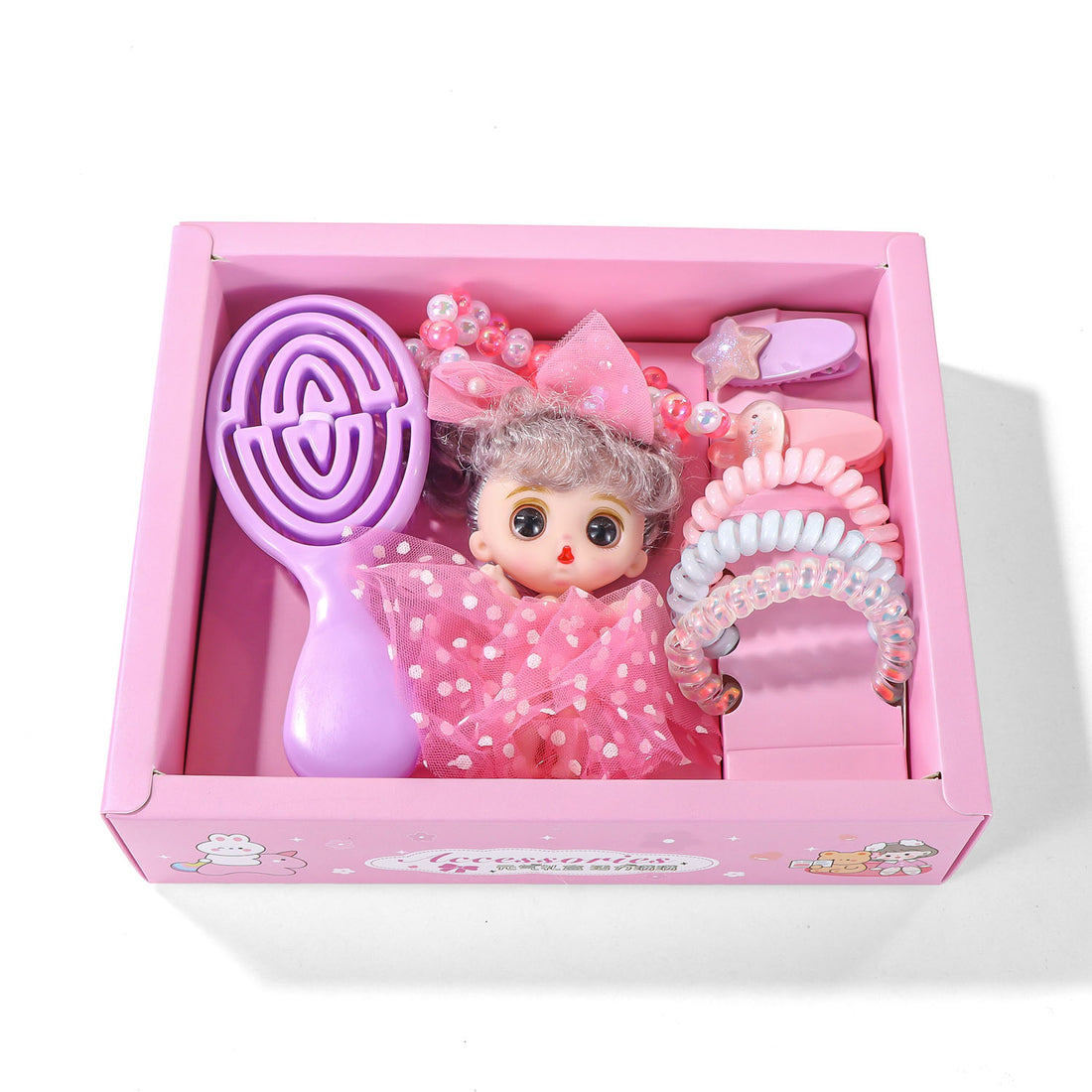 Children’s Hair Accessories Set with Doll 2