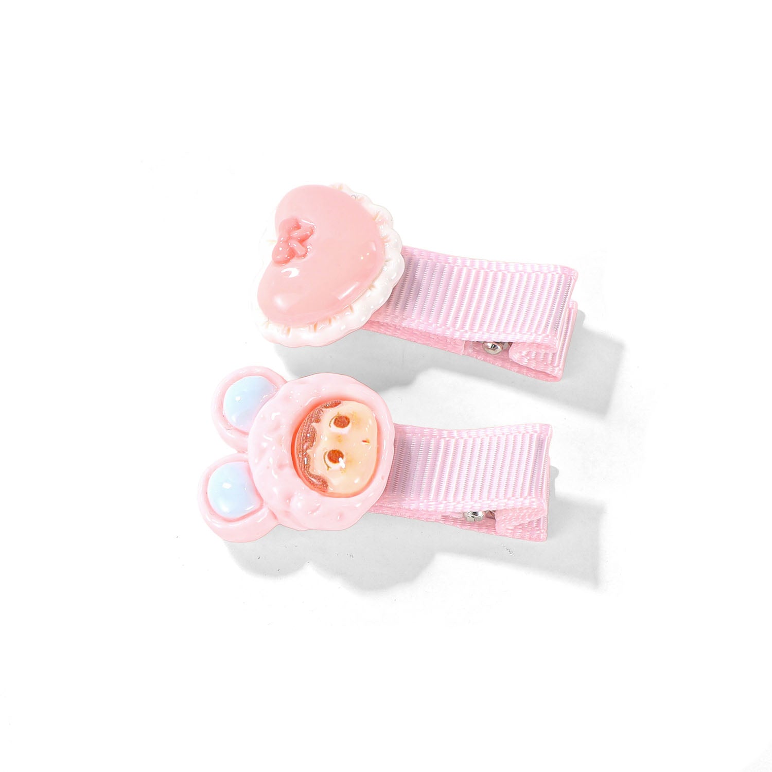 Pink Cartoon Style Girls Hair Accessory Set 2