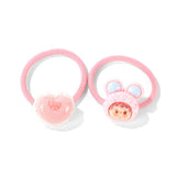 Pink Cartoon Style Girls Hair Accessory Set 3