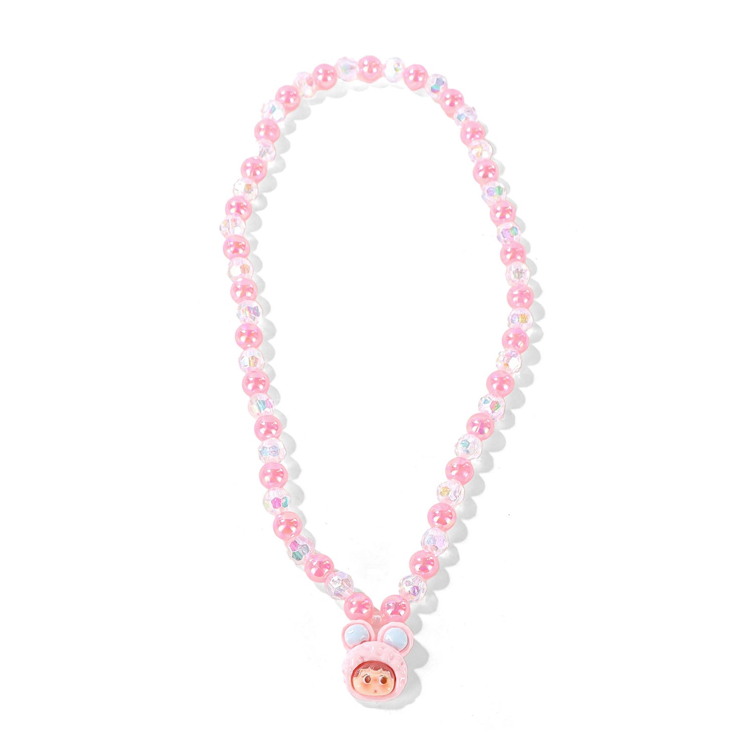 Pink Cartoon Style Girls Hair Accessory Set 4