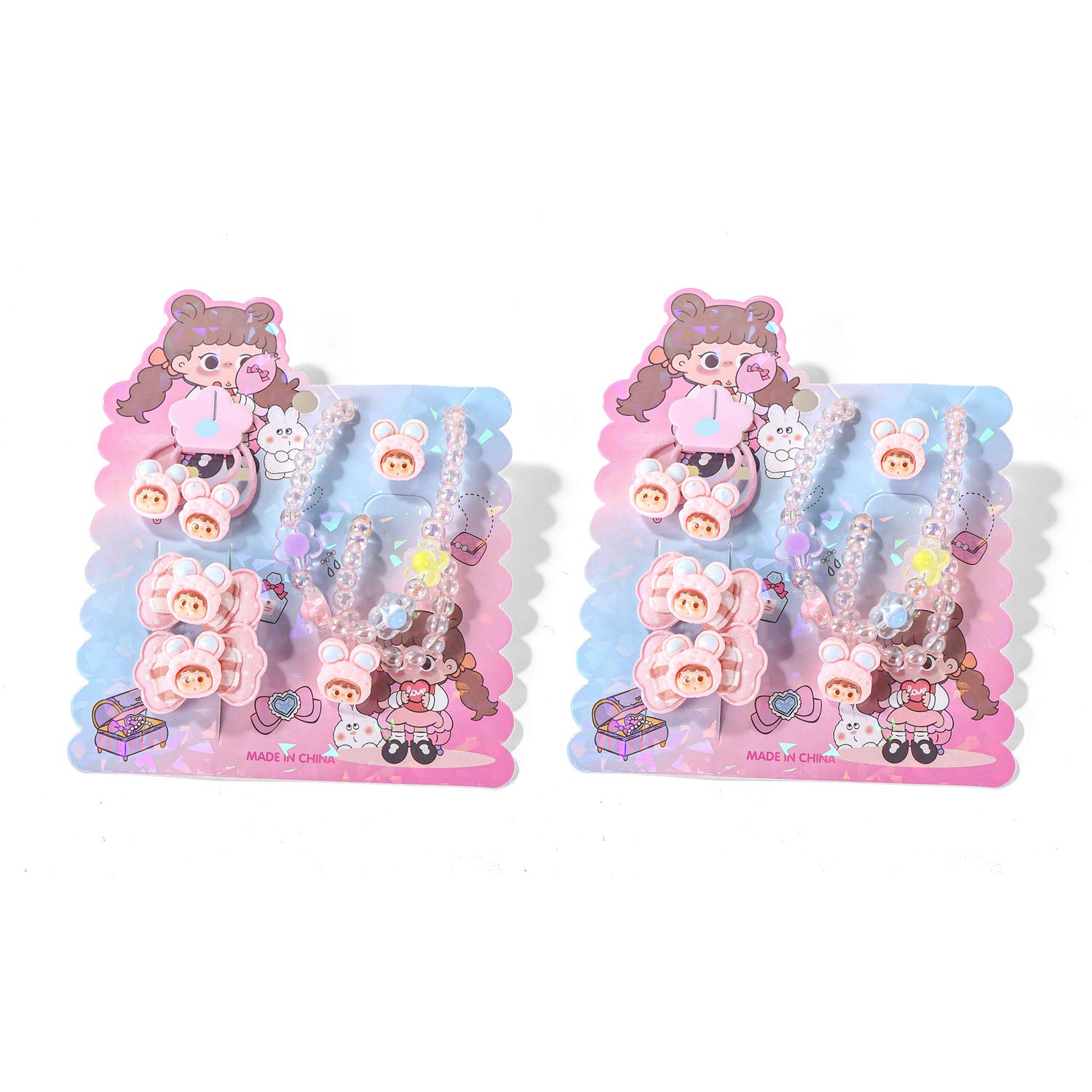 Children's Cartoon Themed Hair Accessories Set 4