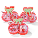 Kids Cherry-Shaped Jewelry Set with Transparent Bag 2