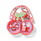 Kids Cherry-Shaped Jewelry Set with Transparent Bag 1