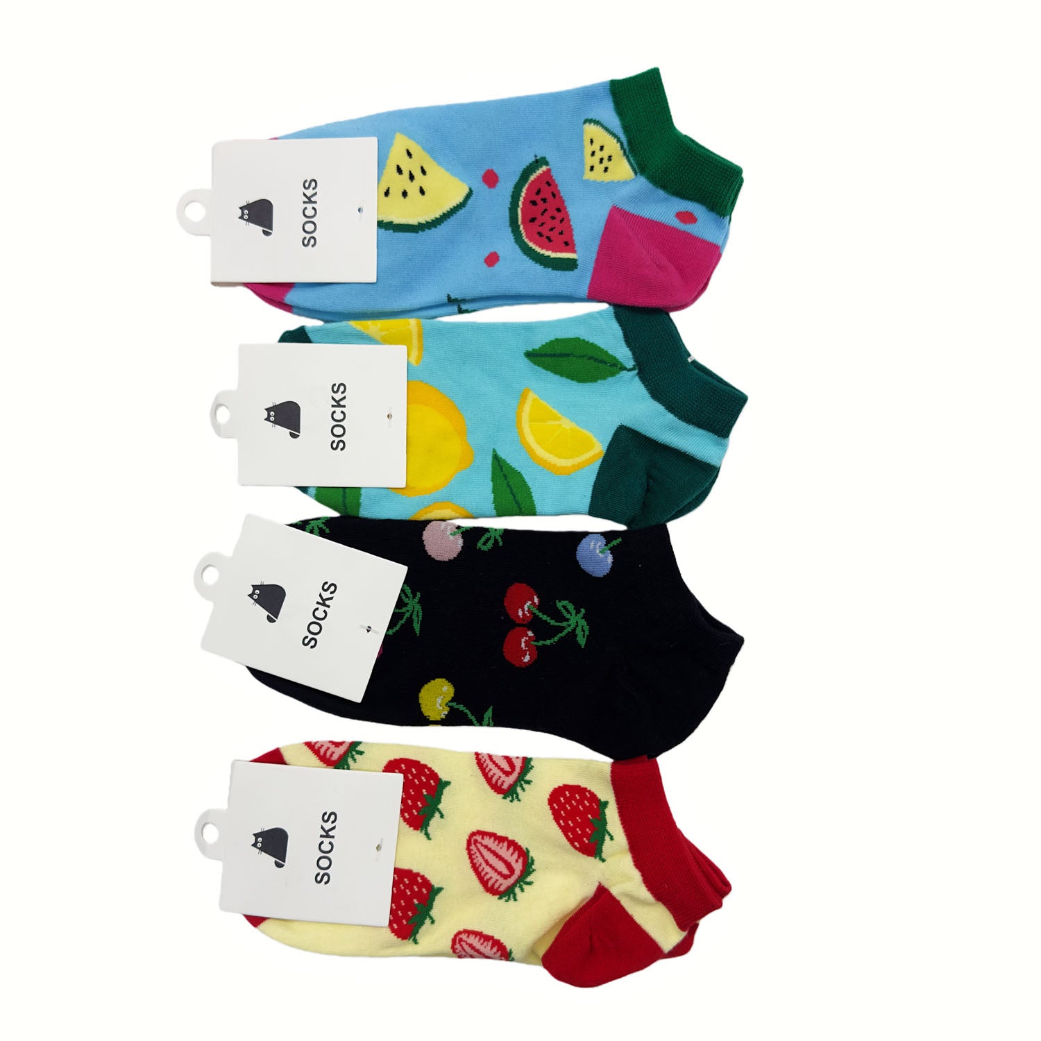 Colorful Fruit Pattern Socks – 1 Pair