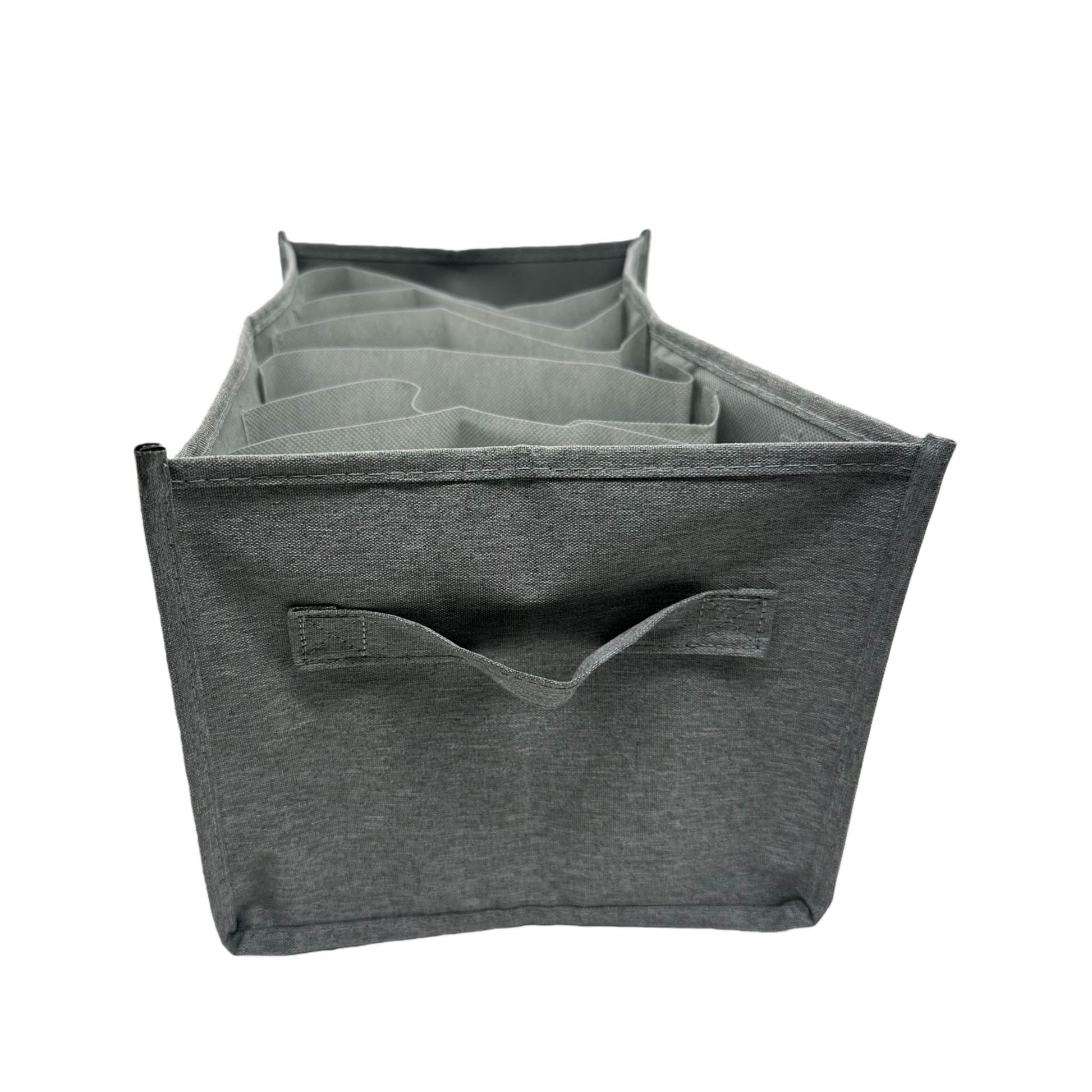 Fabric Clothes Organizer with Inner Divider - Grey 3