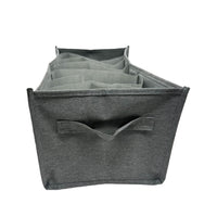 Fabric Clothes Organizer with Inner Divider - Grey 3