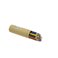Color pencil set in kraft paper tube with bundle of colored pencils inside