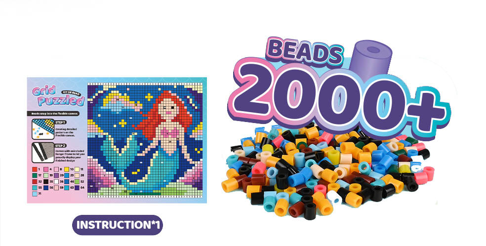 DIY GRID PUZZLED - MERMAID