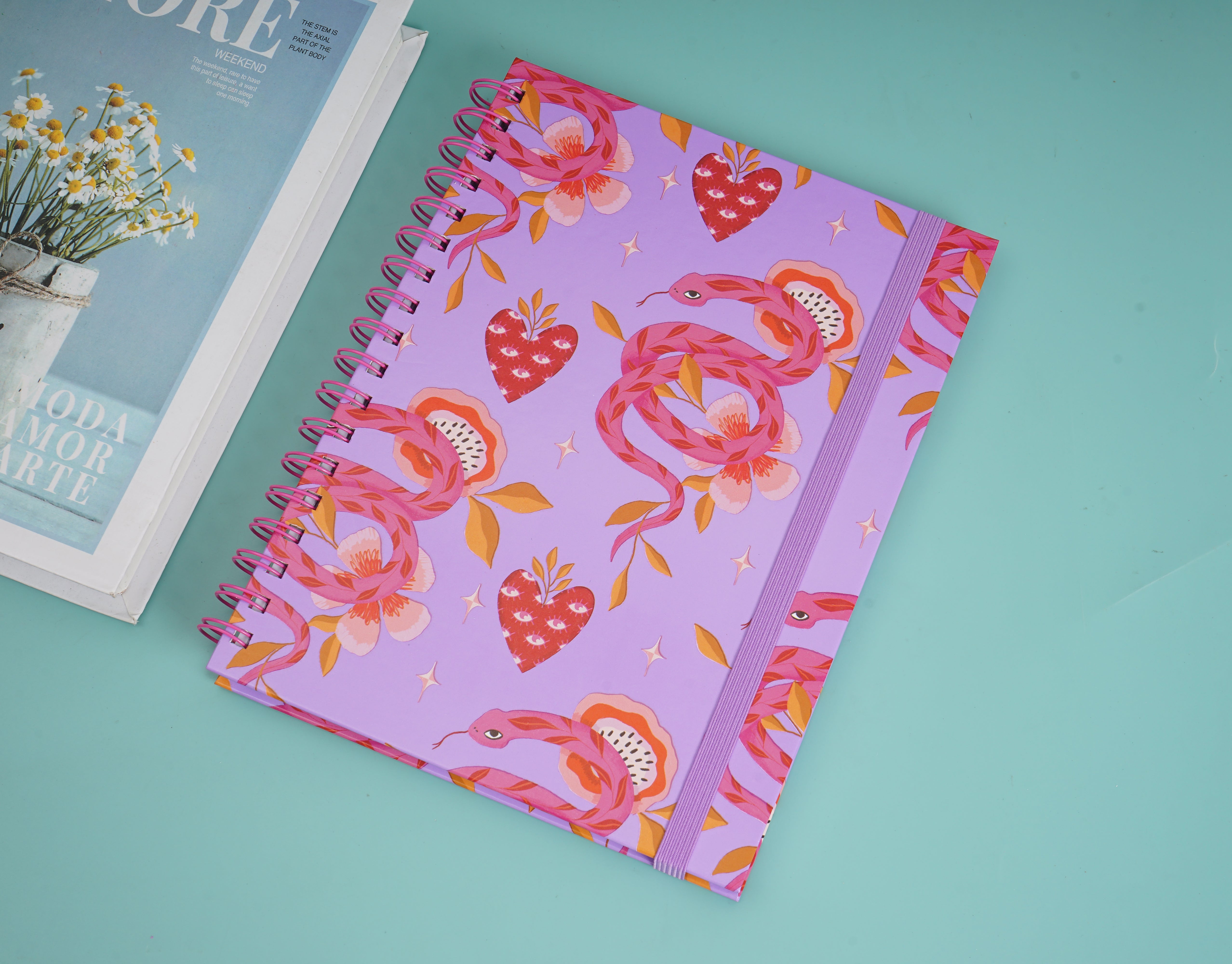 Children's fun printed coil notebook/Purple