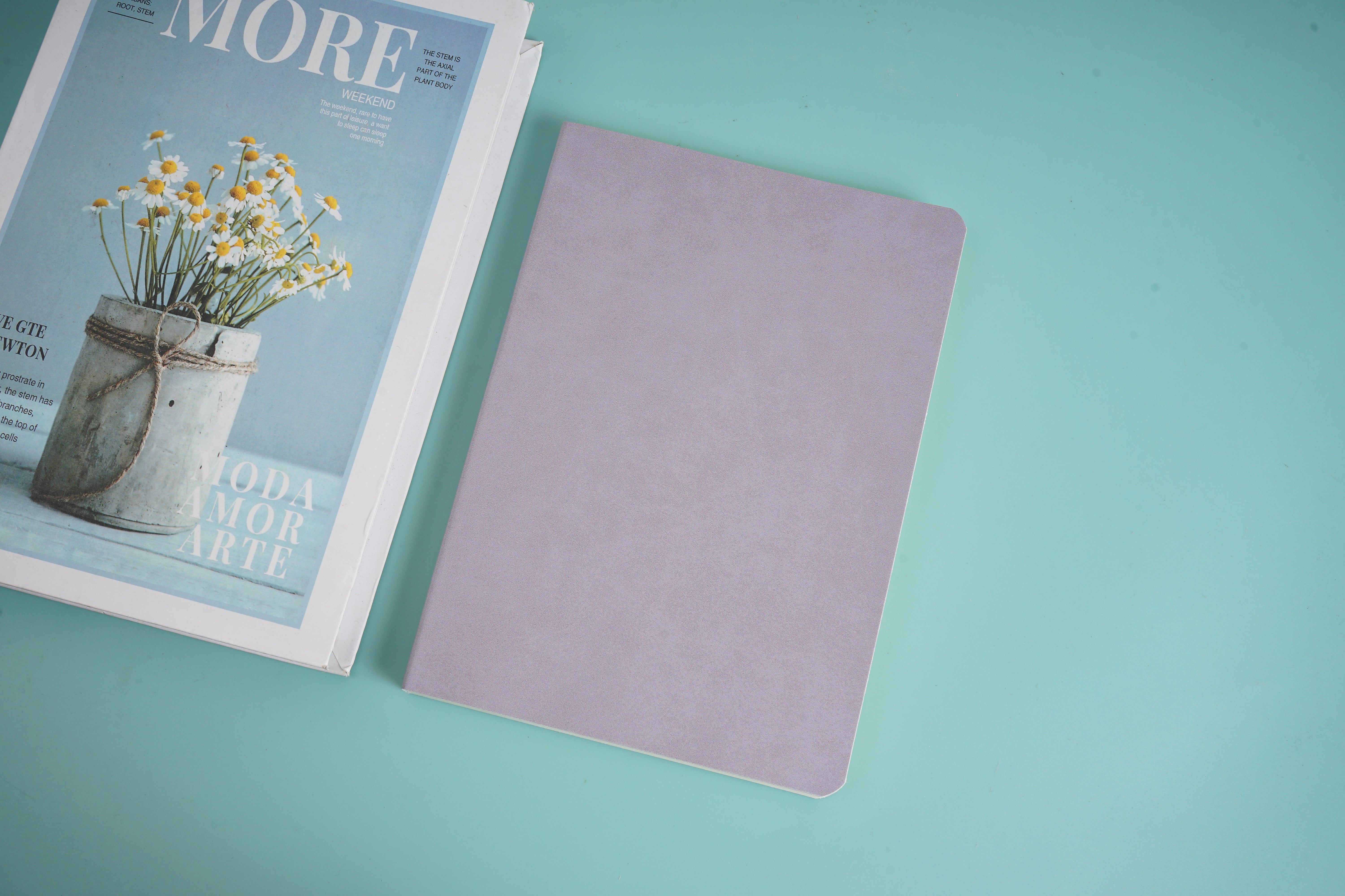 Simple pure color car line notebook/purple