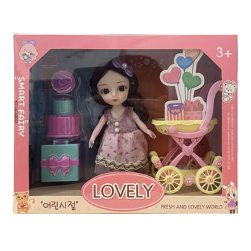 Lovely Doll with Stroller and Play Accessories 1