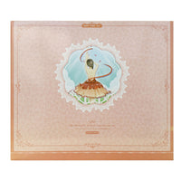 Princess doll set box back with ballerina-style doll illustration