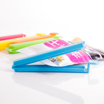Sealing clips set of 5, 12 cm blue plastic clips for food bags