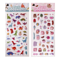 Puffy Stickers Set – Dinosaurs and Sweets Designs (2 Sheets) 3