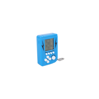 Blue handheld electronic game device with screen, D-pad and buttons