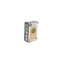 Retail box side for handheld electronic game device, yellow screen graphic and logo