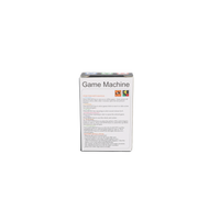 Retail box back for handheld electronic game device with product details and icons