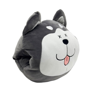Soft Husky Dog Face Plush Pillow 1