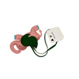 Pink Elephant Keychain with Green Wings (3)