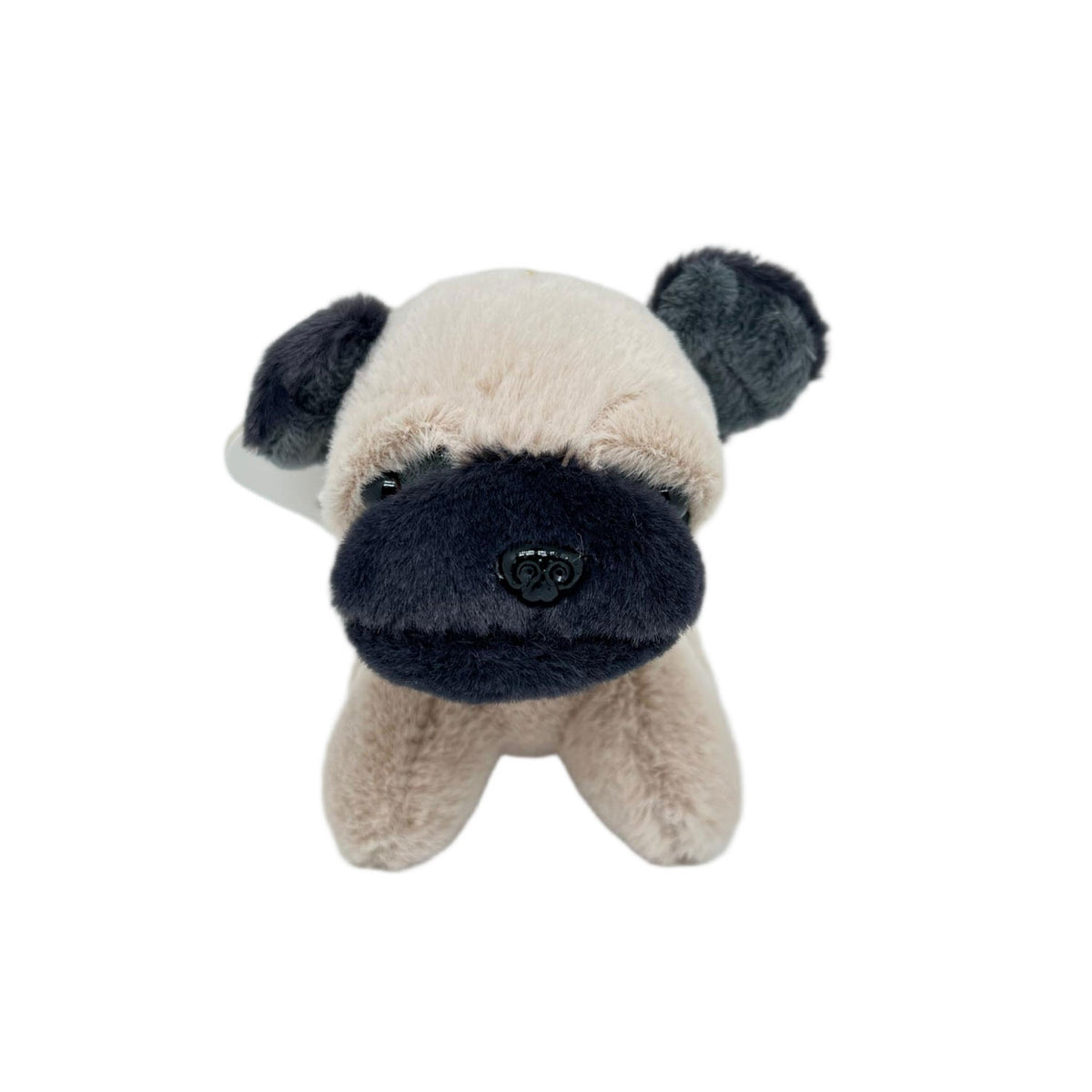 Plush Dog Keychain with Gold Ring